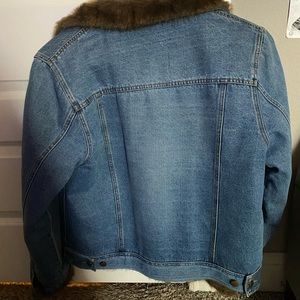KC Collections fur lined denim jacket